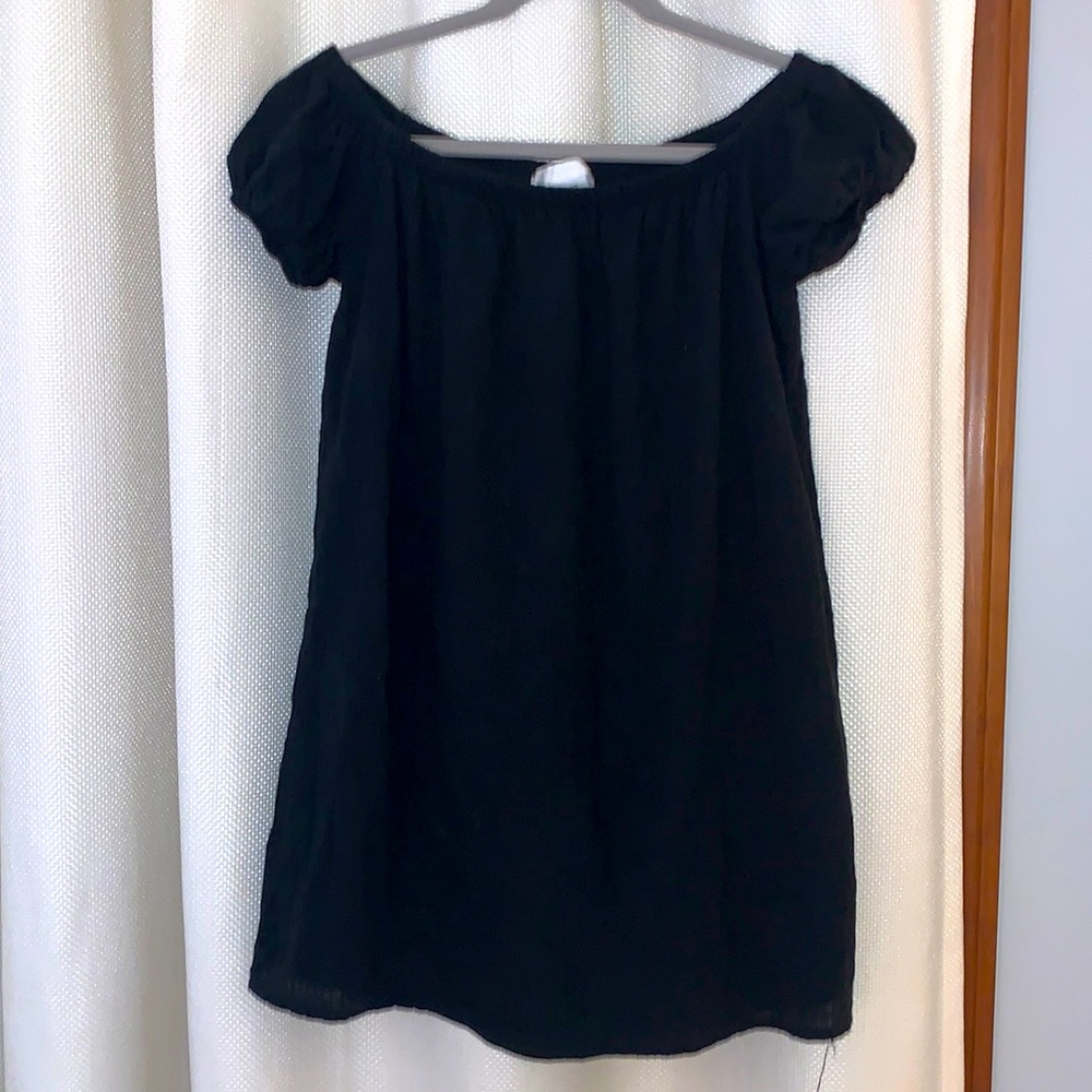 Off the Shoulder Black Summer Dress